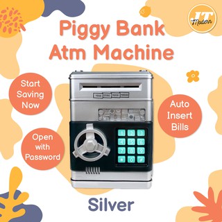 Kids Mini Piggy Bank Atm Machine Notes Coins Saving Box, Electronic Atm Password Piggy Bank Password Saving Toys