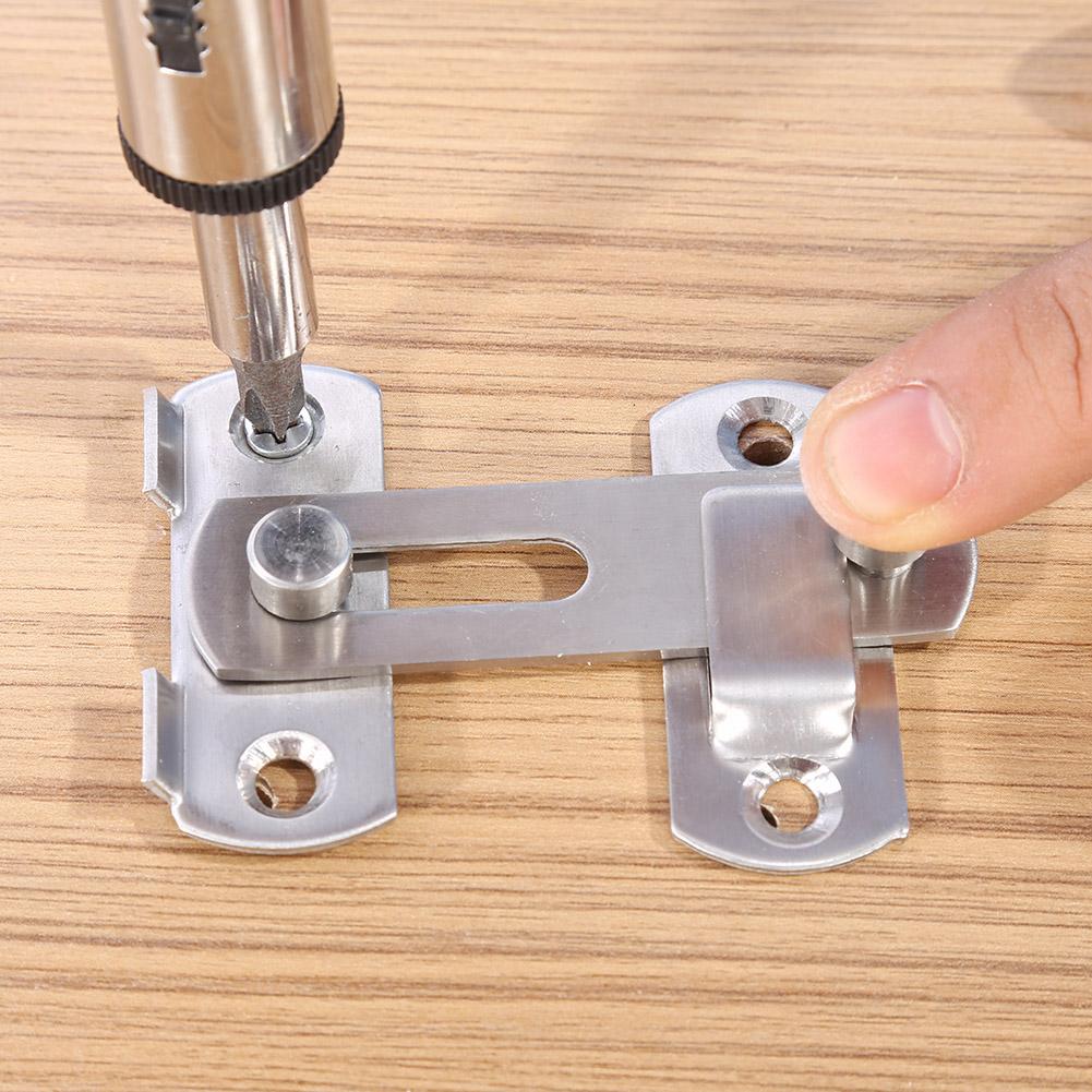 Stainless Steel Hasp Latch Lock Sliding Door for Window Cabinet Fitting Room USA