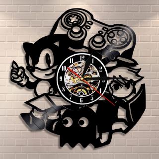 Vintage Video Game Wall Clock Home Decor Gamepad Arcade Room Wall Sign Gamers Vinyl Record Wall Clock Game Boys Gift Idea