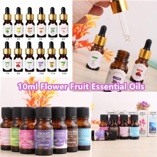 【Christmas Deal】10ml Flower Fruit Essential Oil Relieve Stress for Humidifier Fragrance Lamp Air Freshening Aromatherap