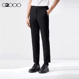 G2000 Men Slim Fit Anti Bacterial Flat Front Pants - Black