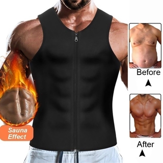 Men Waist Trainer Vest Weightloss Hot Shaperwear Slimming Sweat Body Shaper Tank Top Workout Shirt