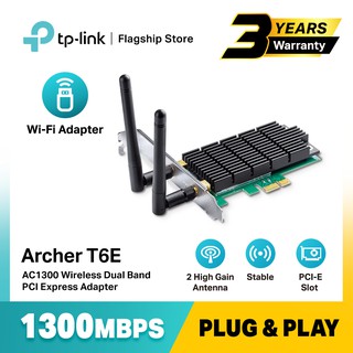 TP-LINK Archer T6E AC1300 Dual Band Wireless WiFi PCI Express Adapter (with Low-Profile Bracket)