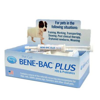 ஐ🔥🔥🔥 [ORIGINAL] ® PetAg Bene-Bac Plus Fos & Probiotics 0.53oz(15g)Pet Gel For Cats/Dogs/Exotic And Wildlife Mammals