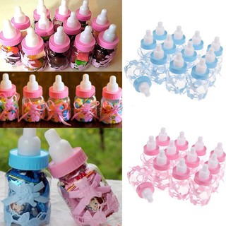 babygarden.sg 12Pcs Fillable Bottles Bear for Baby Shower Favors Pink Girl
