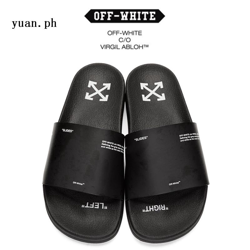 Sandal Selop Warna Hitam / Putih OFF-WHITE (1)