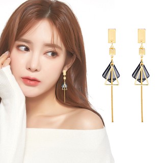XiaoboACC Korean Fashion Long Triangle Dangle Earrings