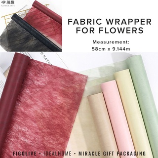 9 meter per roll Fabric Silky Flower Wrapping Paper Rose Bouquet Wrapping Paper Gift Packaging Supplies Gift Wrappers