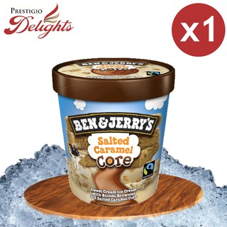 Ben & Jerry's Ice Cream Pint Salted Caramel Core 1x458ml - By Prestigio Delights
