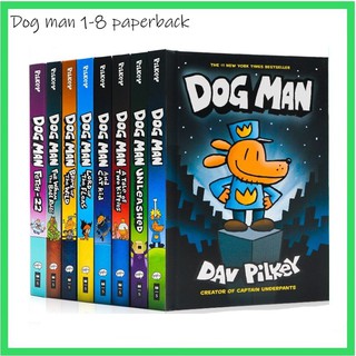 【SG Stock】Dog Man 神探狗狗1~8series Children's full-color comics Dav Pilkey，glossy paper& paperback