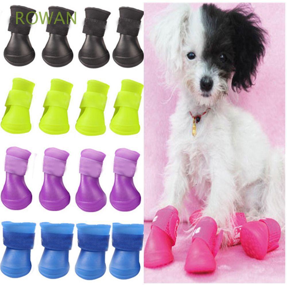 4 PCS New Fashion Protective Pet Supplies Candy Color Dog Shoes