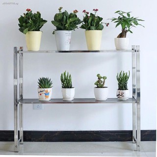 ■■❂Stainless steel ladder flower stand balcony multi-layer floor-to-ceiling racks for shoe drying green radish succulent pot (1)