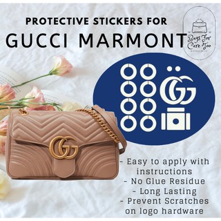 protective stickers gucci marmont hardware against scratches | bag care