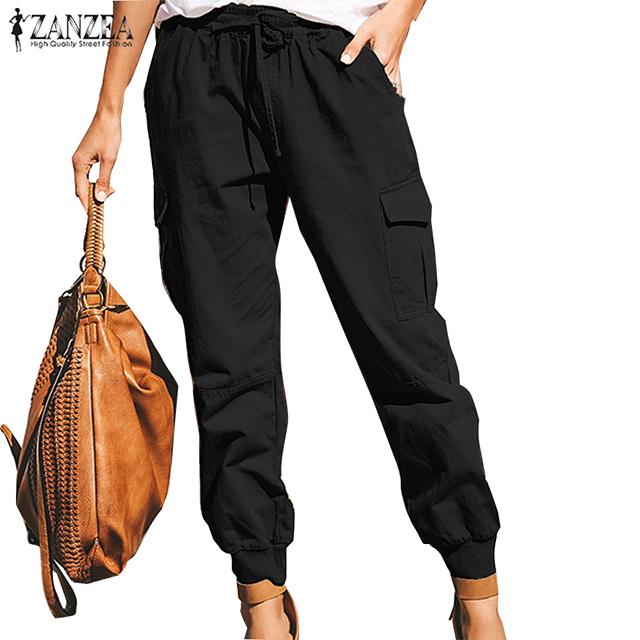 ZANZEA Women's Elastic Waist Pants