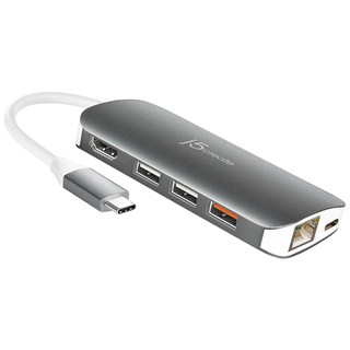 *LOCAL* J5Create JCD383 USB-C 9-in-1 Multi Adapter with HDMI/Ethernet/USB 3.1 H/PD 2.0 Micro SD (Dented Box)