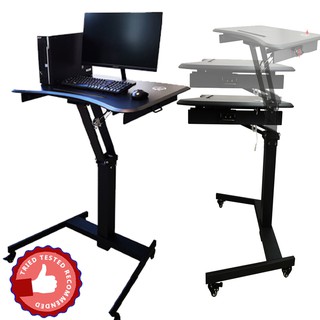 Ergonomic Height Adjustable Mobile Computer Table / Presentation Table