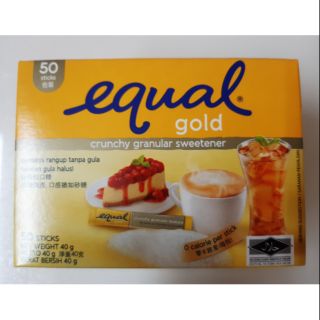 50 sticks Equal Gold Crunchy Granular Sweetener (Halal Certified)