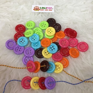 48Pcs/Set Multicolor 3.5cm Buttons for DIY (1)