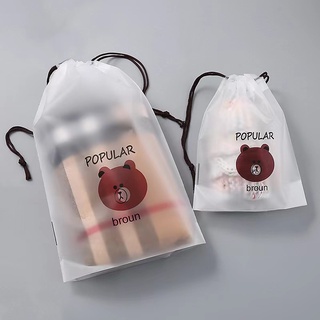 Spot plastic waterproof bundle pocket travel clothing packaging rope storage bag face towel drawstring bundle pocket