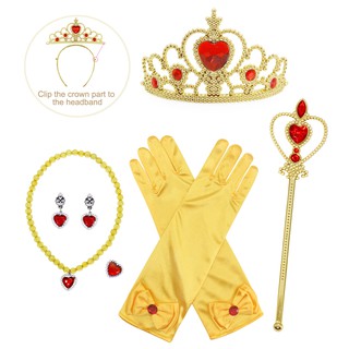 Girls Princess Crown Magic Wand Accessories Birthday Party Headband Kids Cosplay Christmas Accessories