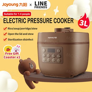 【Line Friends】Multifunctional Electric Pressure Cooker Co-branded Joyoung 3L Mini Smart Household Pressure Cooker Cute Rice Cooker