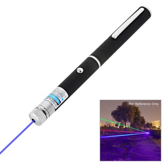 1mW 405nm Blue + Purple Light Laser Pointer Pen - Black + Silver