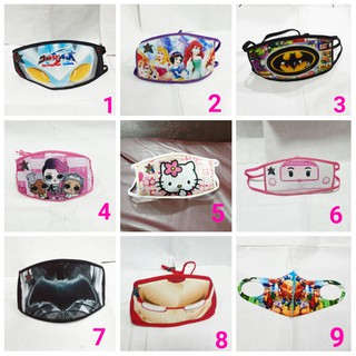 Children 's Cloth Masks 3-8 Years Old In Mouth Nose Boys Girls Batman LOL Ironman Hello Kitty Ultraman
