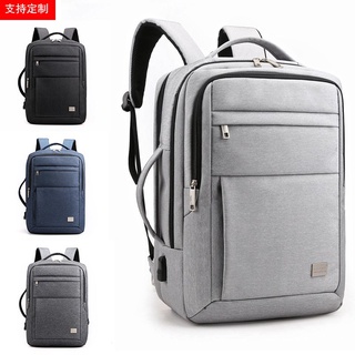 Waterproof and Hard-Wearing Nylon Cloth Travel Bag PrintablelogoNotebook Bag Computer Bag Business Backpack