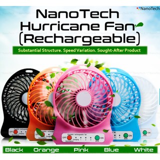 NanoTech Hurricane Fan (Rechargeable) Up to 12hours