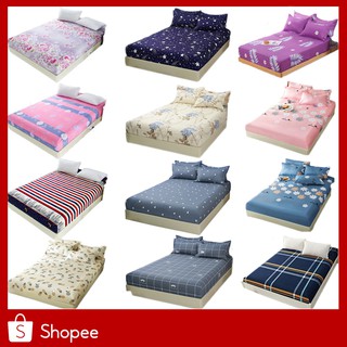 [Ready Stock]Fitted Bedsheet Pillow Cases Single/Queen/King Size