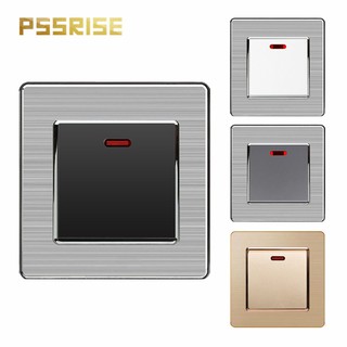 PSSRISE Stainless Steel Panel Switch 45A Electric Water Heater Switch With Indicator【S06】
