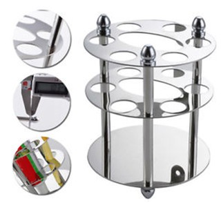 6 Hole Stainless Steel Wall Mount Toothpaste Dispenser Toothbrush Holder