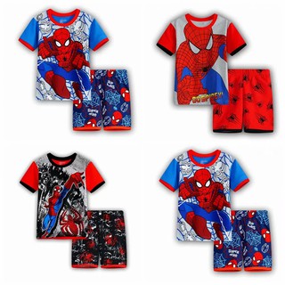 Boy Pajamas Spiderman Clothing Short Set Twins Pajamas Brothers Cloth Toddler Sleepwear