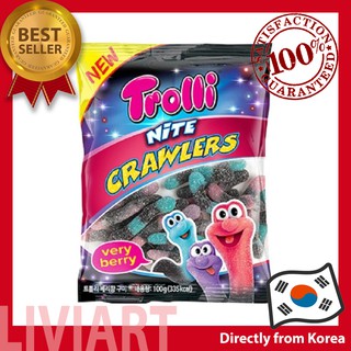 [Trolli] Nite Crawlers Jelly Very Berry Gummy Korean Best Selling Jelly 100g