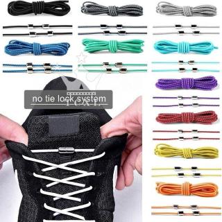 ❀TX❀ 2Pcs Elastic Silicone No Tie Lazy Shoelaces for Adult Kids Trainers Shoes @sg
