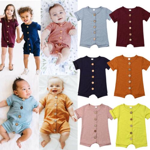 ♛BA♚Summer Infant Baby Boy Girl Romper Bodysuit Jumpsuit Sunsuit Outfit Clothes