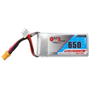 GNB 7.4V 2S 650MAH 80C Rechargeable Lipo Battery XT30 Plug Connector GNB6502S80A