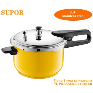 SUPOR EY24ABW1 / 304 extra thick stainless steel pressure cooker/Up To 1 Year Warranty/7L