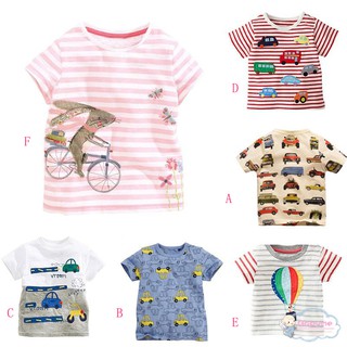 Baby Boys Girls Soft Cotton T-shirt Cartoon Pattern Shirt Tops