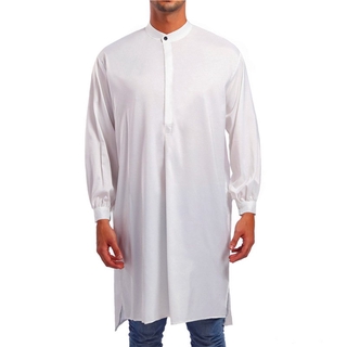 Spot Jubah Lelaki Jubah Hubaib Lengan Panjang baju kurung Sports Muslimah robe u3iH (6)