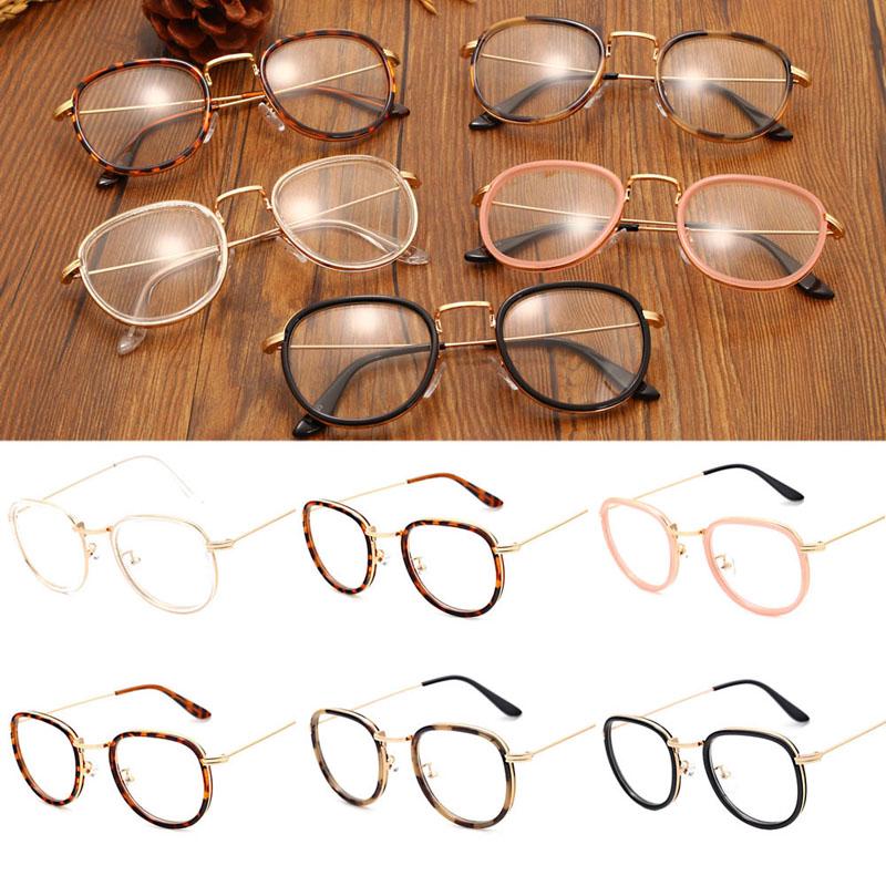 Vintage Men Women Eyeglass Round Frame Clear Full Rim Spectacles Eyewear Optical