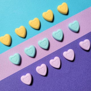 Lovely Heart jibbitz various color (1pcs)