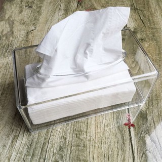 Transparent Tissue Box Paper Covers Convenient Home Bathroom Auto Storage Case